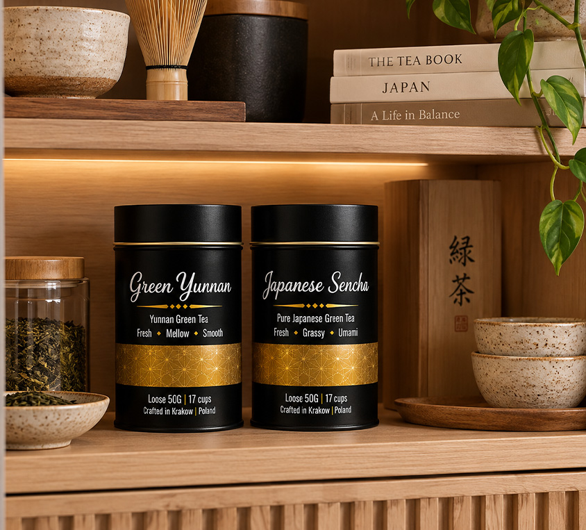 Green Yunnan Leo Tea – zielona herbata z Yunnanu w metalowej puszce 50g